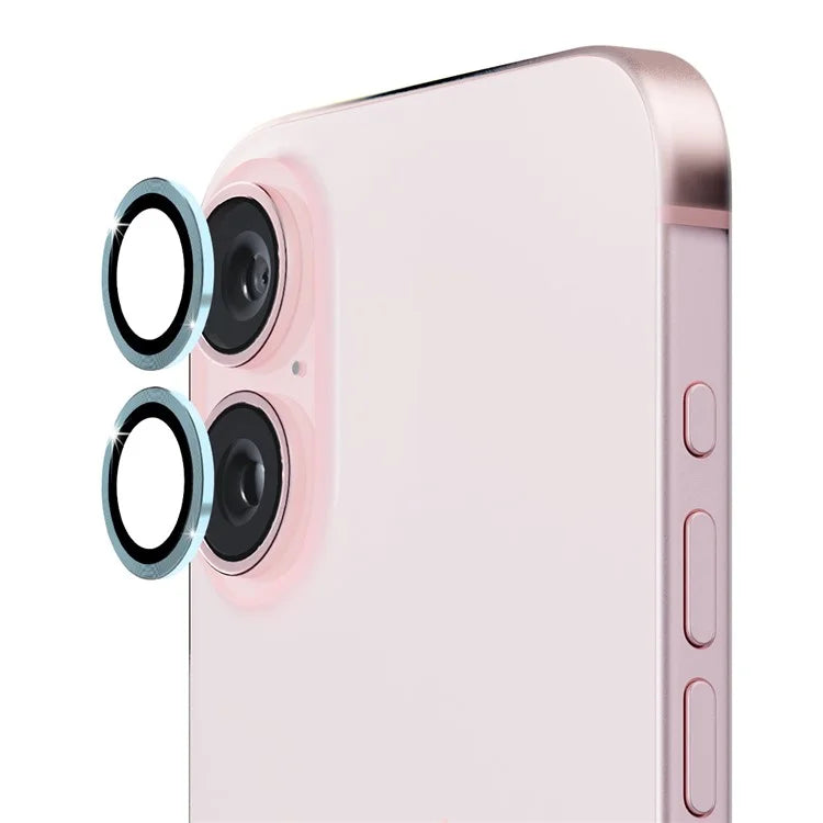 ENKAY HAT PRINCE 1Set For iPhone 16 / 16 Plus Camera Lens Film High Alumina Silicon Glass Lens Protector