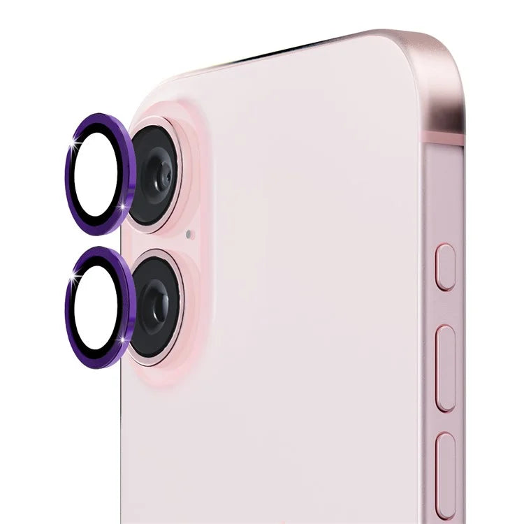 ENKAY HAT PRINCE 1Set For iPhone 16 / 16 Plus Camera Lens Film High Alumina Silicon Glass Lens Protector