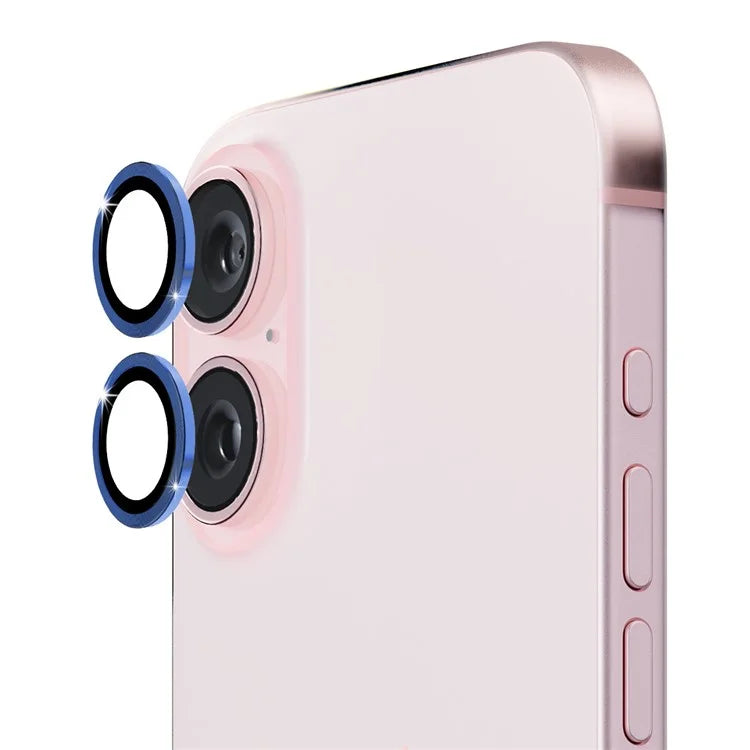 ENKAY HAT PRINCE 1Set For iPhone 16 / 16 Plus Camera Lens Film High Alumina Silicon Glass Lens Protector