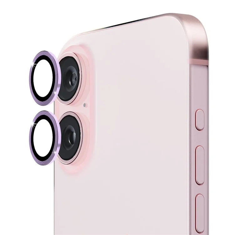 ENKAY HAT PRINCE 1Set For iPhone 16 / 16 Plus Camera Lens Film High Alumina Silicon Glass Lens Protector