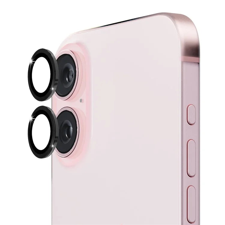 ENKAY HAT PRINCE 1Set For iPhone 16 / 16 Plus Camera Lens Film High Alumina Silicon Glass Lens Protector