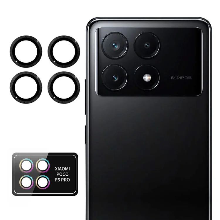 ENKAY HAT PRINCE 1Set For Xiaomi Poco F6 Pro 5G Camera Lens Protector Independent Metal Ring Lens Film
