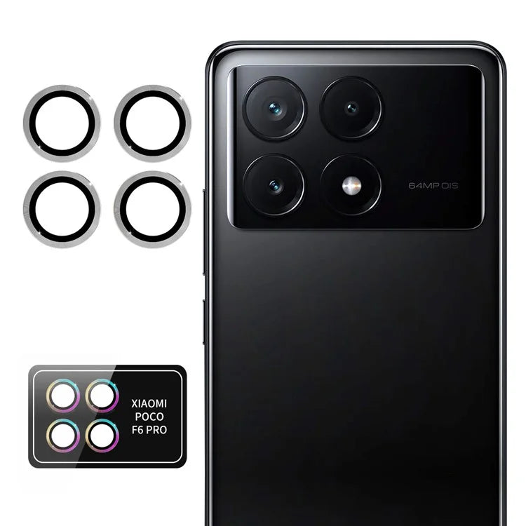 ENKAY HAT PRINCE 1Set For Xiaomi Poco F6 Pro 5G Camera Lens Protector Independent Metal Ring Lens Film