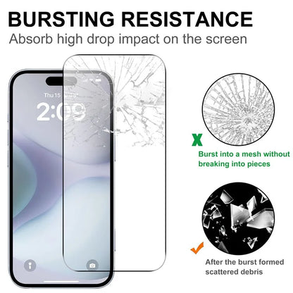 For iPhone 16 Pro Max Screen Protector 2.5D Arc Edge Tempered Glass Phone Screen Film
