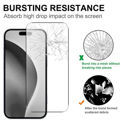 For iPhone 16 Pro Max Clear Tempered Glass Screen Protector Anti-Explosion Film + Camera Lens Protector