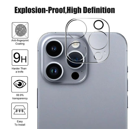 For iPhone 16 Pro Max / 16 Pro Camera Lens Protector Tempered Glass HD Anti-Explosion Phone Lens Film