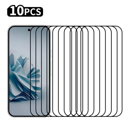 RURIHAI 10Pcs For Google Pixel 9 Pro Secondary Hardening Screen Protector Full Glue Adhesive