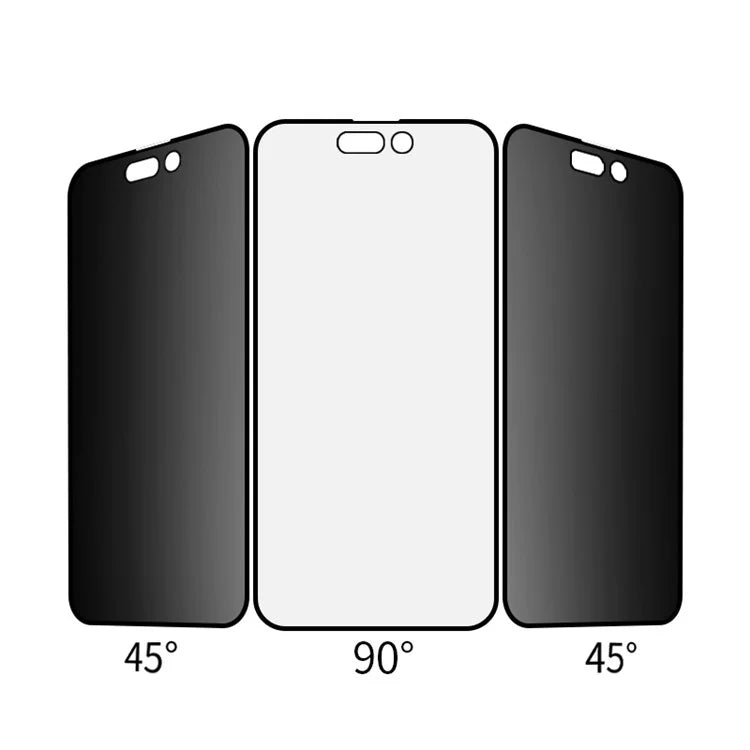 RURIHAI For iPhone 16 Anti-Spy Screen Protector Privacy Protection 0.2mm 2.5D