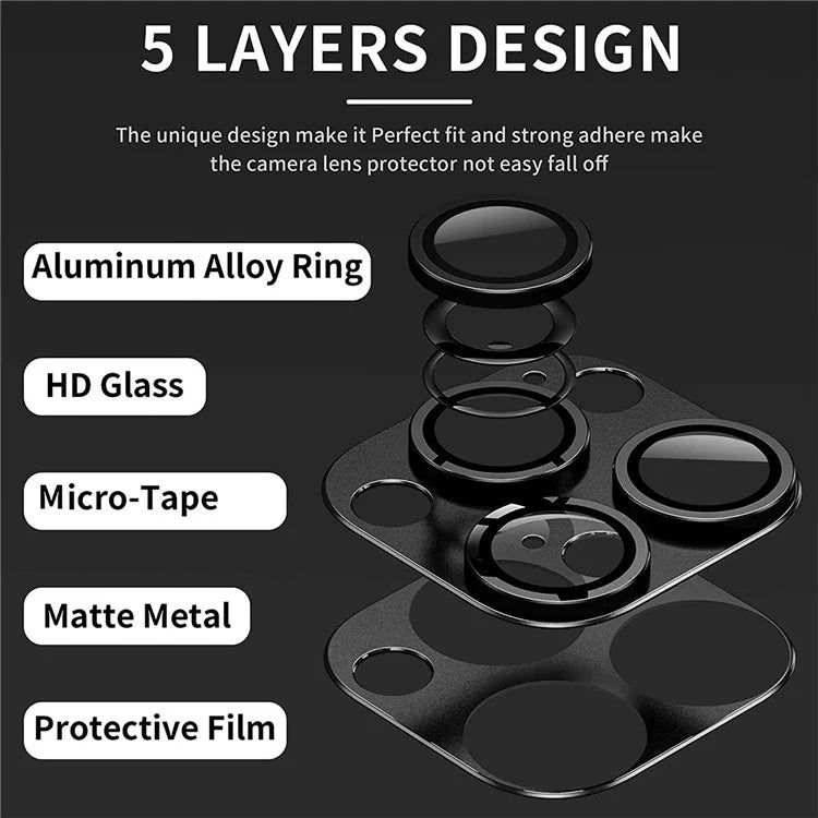 ENKAY HAT PRINCE For iPhone 16 Pro / 16 Pro Max Camera Lens Protector Aluminum Alloy + Tempered Glass