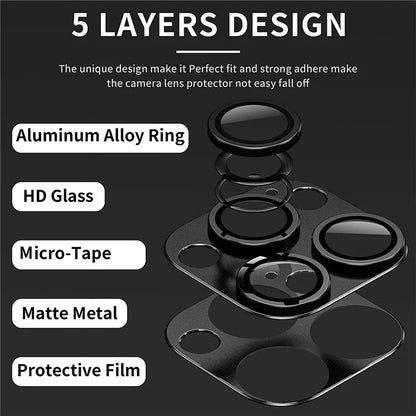 ENKAY HAT PRINCE For iPhone 16 Pro / 16 Pro Max Camera Lens Protector Aluminum Alloy + Tempered Glass
