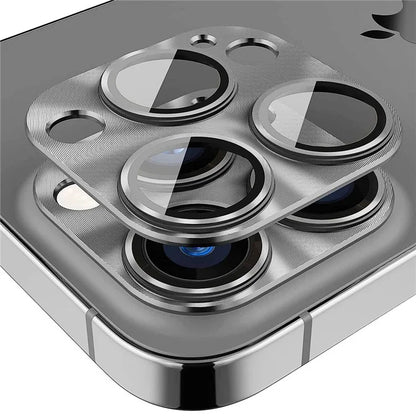 HAT PRINCE For iPhone 16 Pro / 16 Pro Max Integrated Camera Lens Protector Aluminum Alloy + Tempered Glass Lens Film