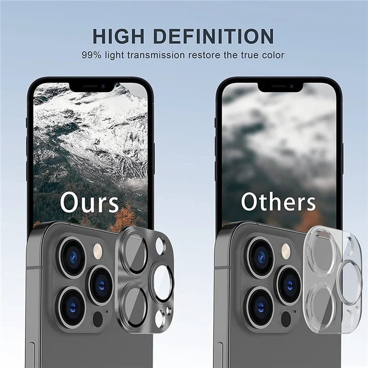 HAT PRINCE For iPhone 16 Pro / 16 Pro Max Integrated Camera Lens Protector Aluminum Alloy + Tempered Glass Lens Film