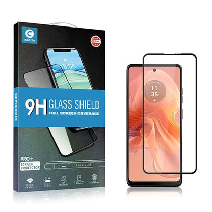 MOCOLO Screen Protector for Motorola Moto E14 4G / G04 4G / G04s 4G / G24 4G / G24 Power Tempered Glass Silk Printing Film - Black