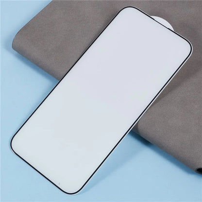 For iPhone 16 Pro TPU+Acrylic Phone Case with Silk Printing Tempered Glass Screen Film+Clear Lens Film