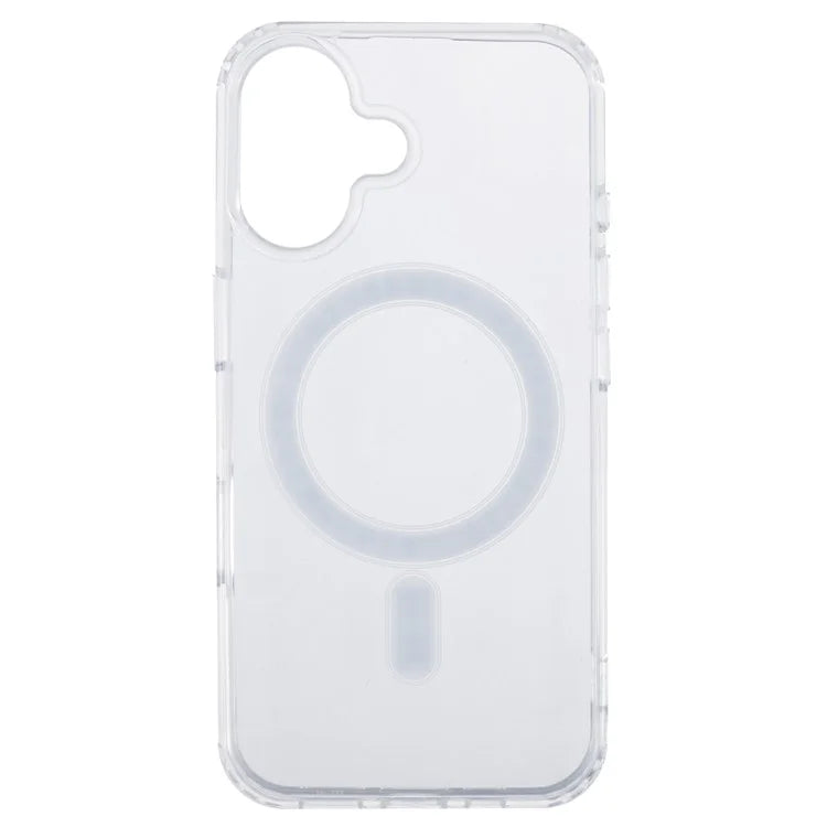 For iPhone 16 Plus TPU+Acrylic Phone Case with Silk Printing Tempered Glass Screen Film+Clear Lens Film
