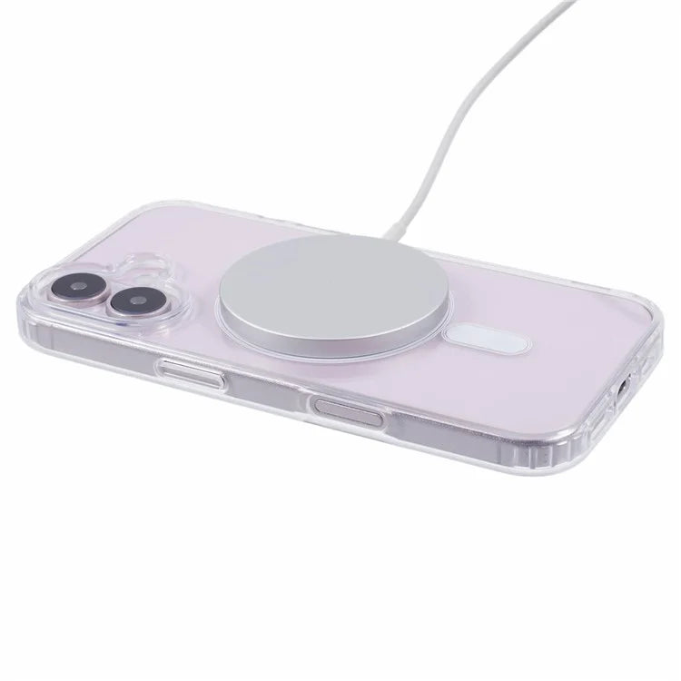 For iPhone 16 Plus TPU+Acrylic Phone Case with Silk Printing Tempered Glass Screen Film+Clear Lens Film