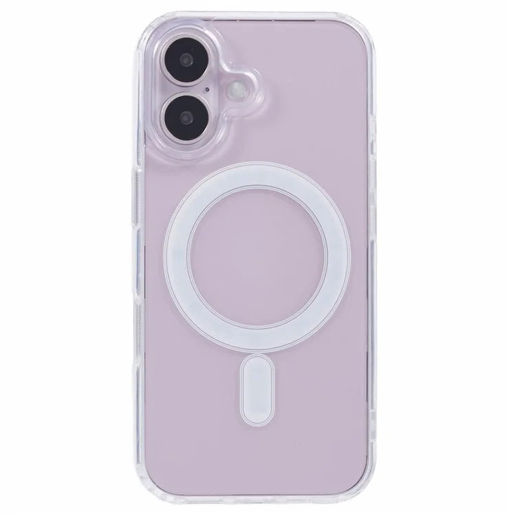 For iPhone 16 Plus TPU+Acrylic Phone Case with Silk Printing Tempered Glass Screen Film+Clear Lens Film