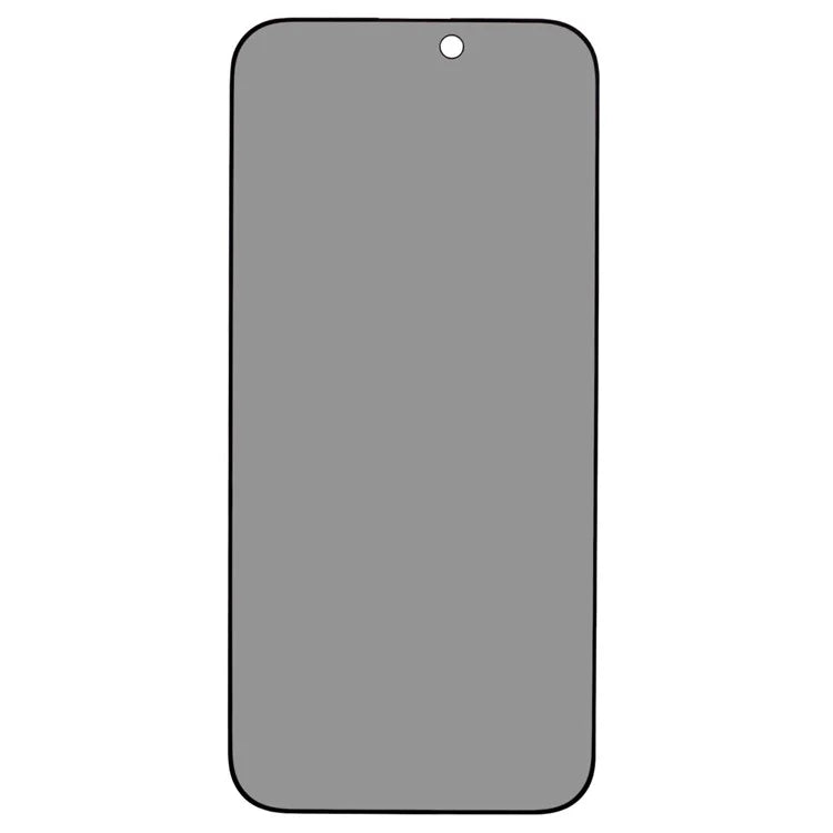 For iPhone 16 Pro Max 180-Degree Anti-Spy Screen Protector Matte Silk-Printing Tempered Glass Film