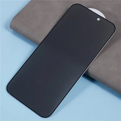 For iPhone 16 Pro Max 180-Degree Anti-Spy Screen Protector Matte Silk-Printing Tempered Glass Film