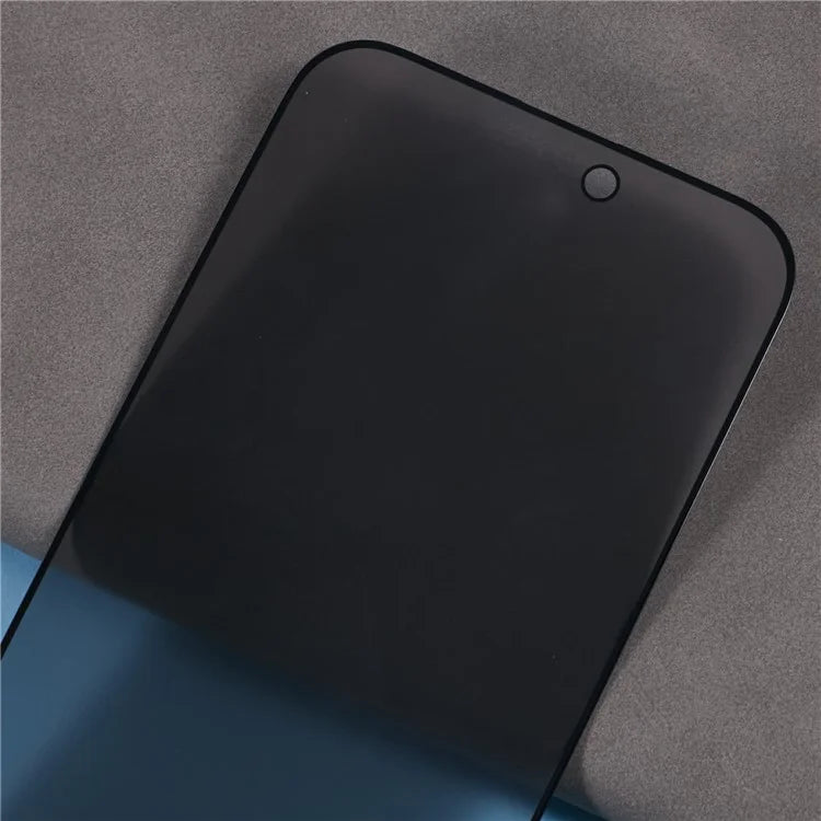 For iPhone 16 Pro Max 180-Degree Anti-Spy Screen Protector Matte Silk-Printing Tempered Glass Film