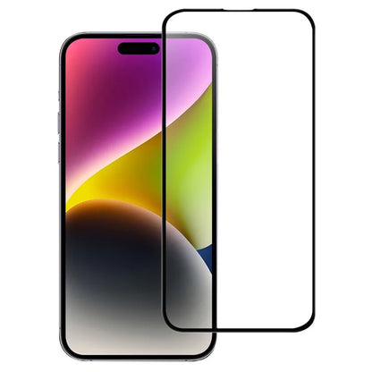 For iPhone 16 Plus Screen Protector AGC Glass Full Glue Black Edge Screen Film
