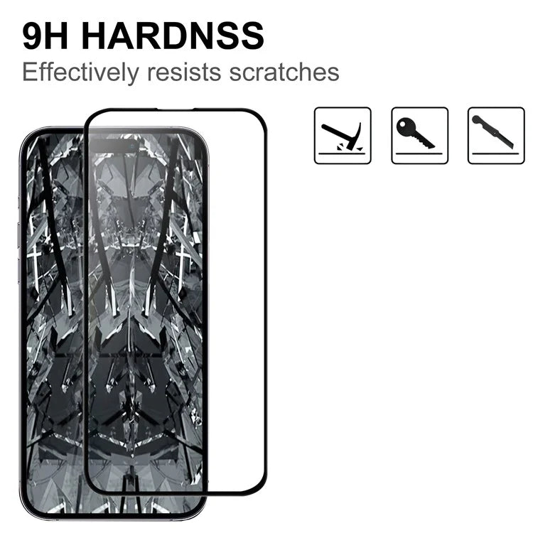 For iPhone 16 Plus Screen Protector AGC Glass Full Glue Black Edge Screen Film