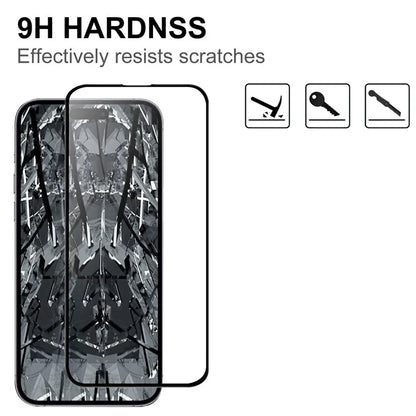 For iPhone 16 Plus Screen Protector AGC Glass Full Glue Black Edge Screen Film