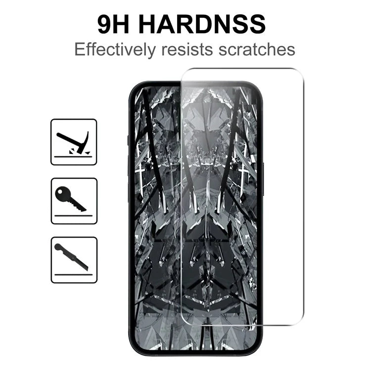 2Pcs For iPhone 16 Pro Max 2.5D Arc Edge HD Clear Screen Protector Anti-explosion Tempered Glass Screen Film
