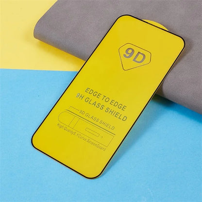 For iPhone 16 Plus Full Screen Protector 9D Side Glue Tempered Glass Film