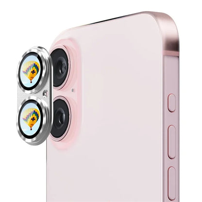 ENKAY HAT PRINCE For iPhone 16 / 16 Plus Camera Lens Protector Aluminum Alloy + Tempered Glass