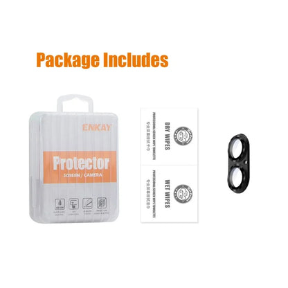 ENKAY HAT PRINCE For iPhone 16 / 16 Plus Camera Lens Protector Aluminum Alloy + Tempered Glass