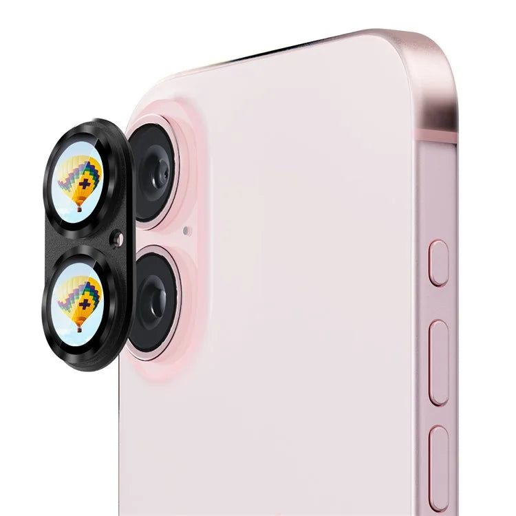 ENKAY HAT PRINCE For iPhone 16 / 16 Plus Camera Lens Protector Aluminum Alloy + Tempered Glass