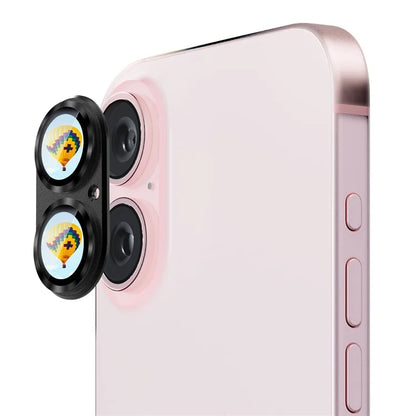 ENKAY HAT PRINCE For iPhone 16 / 16 Plus Camera Lens Protector Aluminum Alloy + Tempered Glass