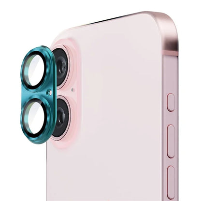 ENKAY HAT PRINCE For iPhone 16 / 16 Plus Integrated Camera Lens Protector Aluminum Alloy + Tempered Glass Lens Film