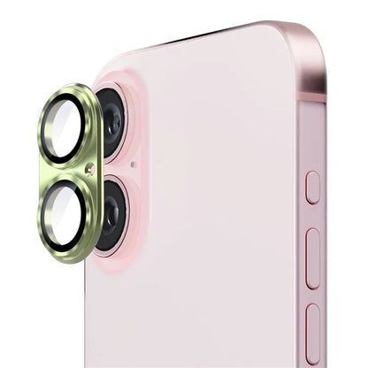 ENKAY HAT PRINCE For iPhone 16 / 16 Plus Integrated Camera Lens Protector Aluminum Alloy + Tempered Glass Lens Film