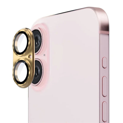 ENKAY HAT PRINCE For iPhone 16 / 16 Plus Integrated Camera Lens Protector Aluminum Alloy + Tempered Glass Lens Film