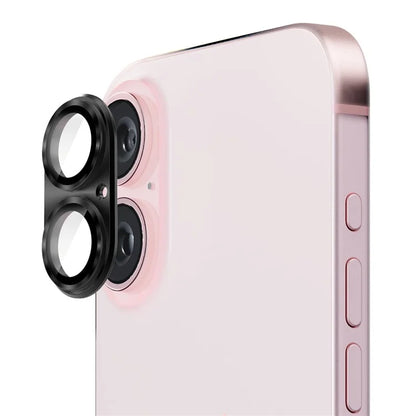 ENKAY HAT PRINCE For iPhone 16 / 16 Plus Integrated Camera Lens Protector Aluminum Alloy + Tempered Glass Lens Film