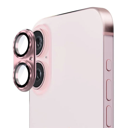 ENKAY HAT PRINCE For iPhone 16 / 16 Plus Integrated Camera Lens Protector Aluminum Alloy + Tempered Glass Lens Film
