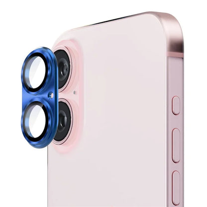 ENKAY HAT PRINCE For iPhone 16 / 16 Plus Integrated Camera Lens Protector Aluminum Alloy + Tempered Glass Lens Film