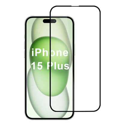 For iPhone 15 Plus Screen Protector 2.5D Edges Full-Coverage Protection