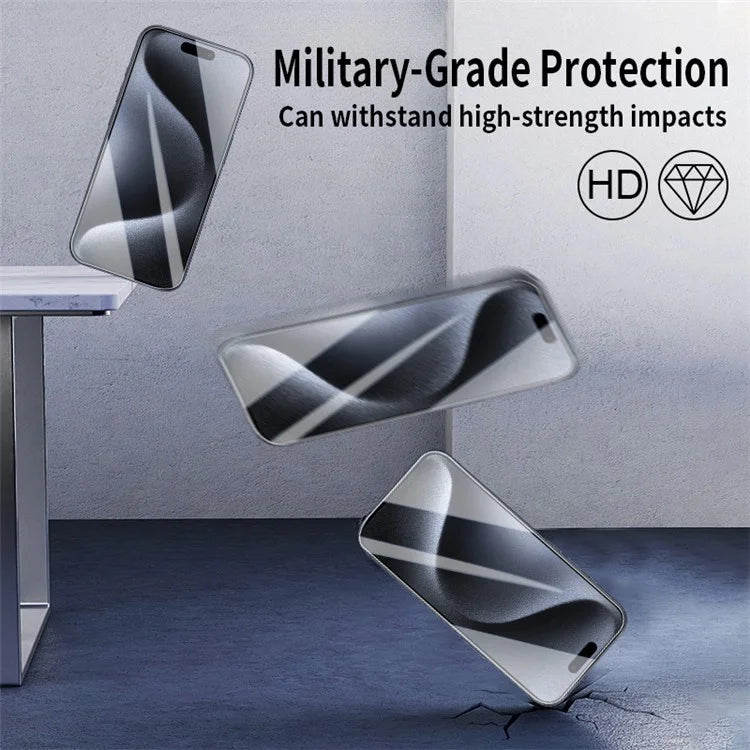 For iPhone 15 Pro Screen Protector Silk Printing Film 2.5D High Definition