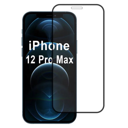 For iPhone 12 Pro Max Screen Protector High Aluminum-Silicon Glass Silk Printing