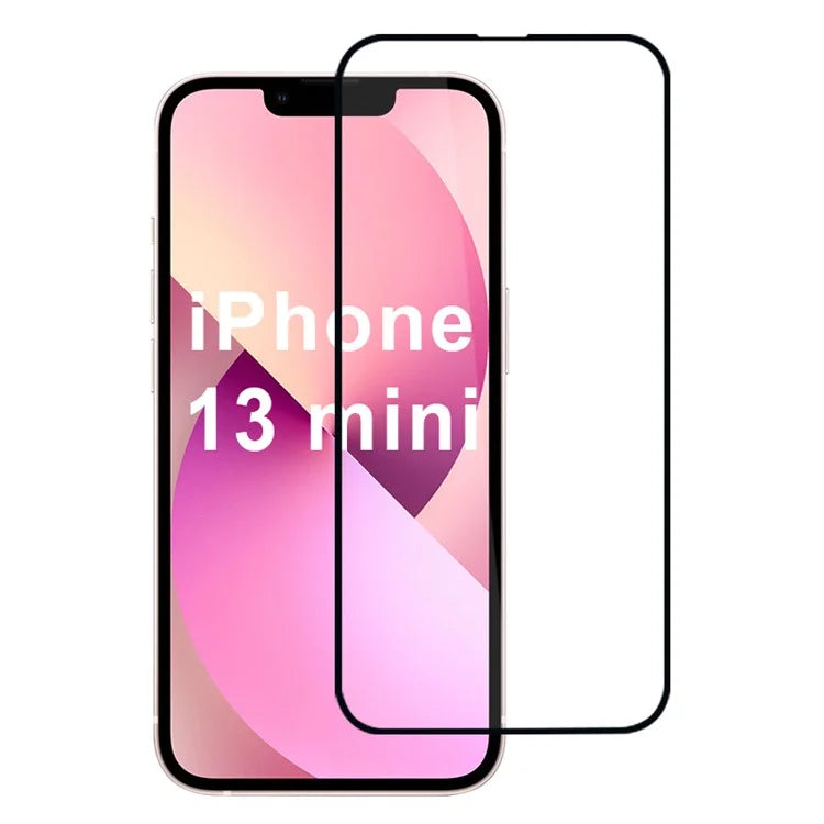 For iPhone 13 mini Screen Protector 2.5D Edge Touch Sensitive Film Silk Printing