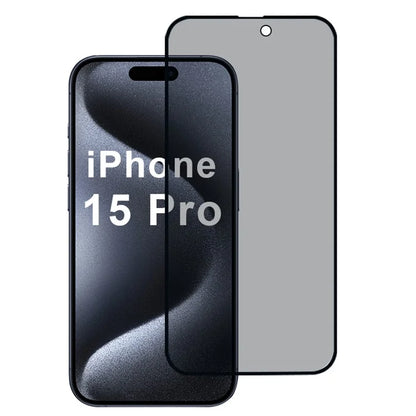 For iPhone 15 Pro Full Screen Protector True 28 Degree Anti Peeping