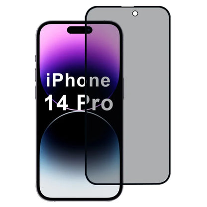For iPhone 14 Pro Anti Peep Screen Protector 2.5D Full Coverage High Aluminum-Silicon Glass