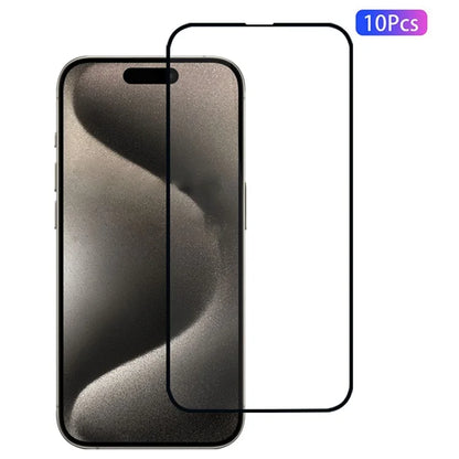 10Pcs For iPhone 15 Pro Screen Protector High Definition High Aluminium-Silicon Film