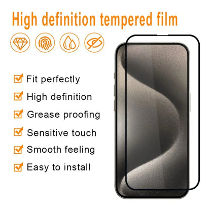 10Pcs For iPhone 12 Full Screen Protector Full Glue Explosion-proof
