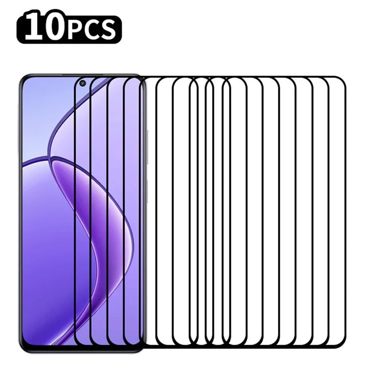 RURIHAI 10Pcs For Realme 12 4G / 12+ 5G Secondary Hardening High Aluminum-Silicon Glass Film