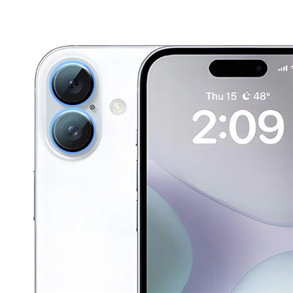 RURIHAI For iPhone 16 / 16 Plus Camera Lens Film Titanium Alloy Ring+Tempered Glass Lens Protector