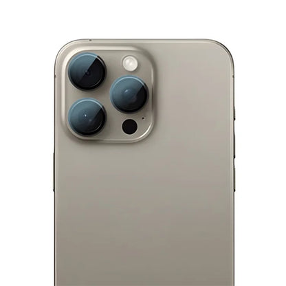 RURIHAI For iPhone 16 Pro  /  16 Pro Max Tempered Glass AR Camera Lens Protector with Titanium Alloy Ring